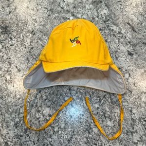 Vintage Bump Bonnets Ski Hat Headware Ear Flaps Yellow Flat Bill With Visor